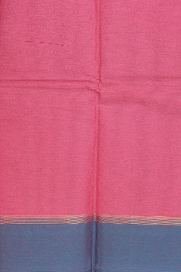 Kanchi Cotton Saree In Pink With Threadwork Buttas