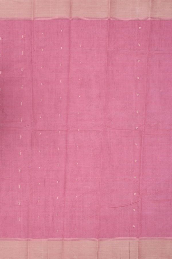 Kanchi Cotton Saree In Mulberry With Threadwork Buttis