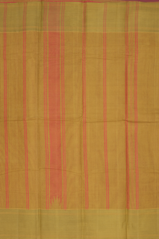 Kanchi Cotton Saree In Plain Red With Contrast Border