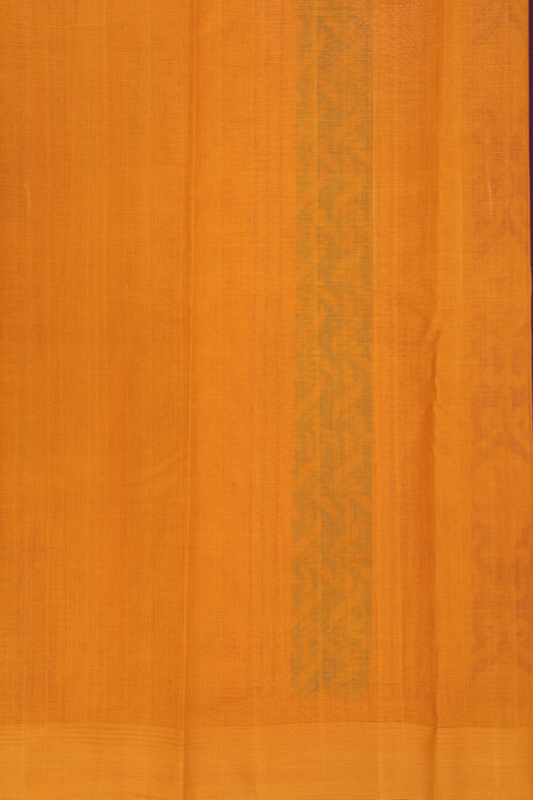 Kanchi Cotton Saree In Plum Brown With Paisley Buttas