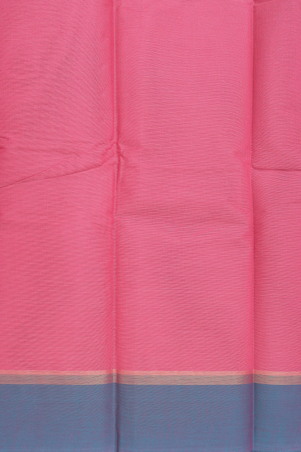 Kanchi Cotton Saree In Punch Pink With Floral Buttas