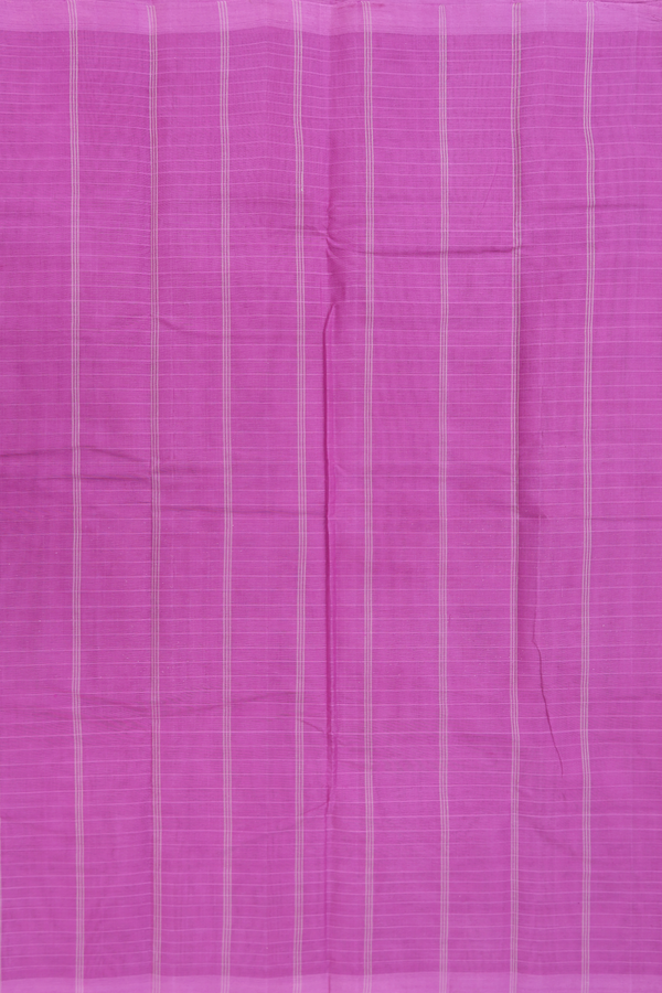 Kanchi Cotton Saree In Purple With Self Stripes Design