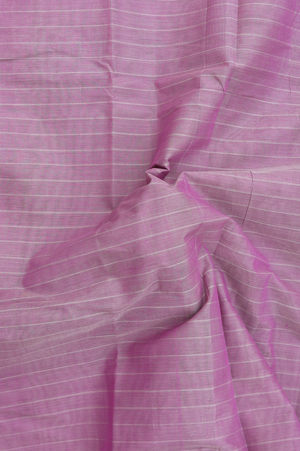Kanchi Cotton Saree In Purple With Self Stripes Design