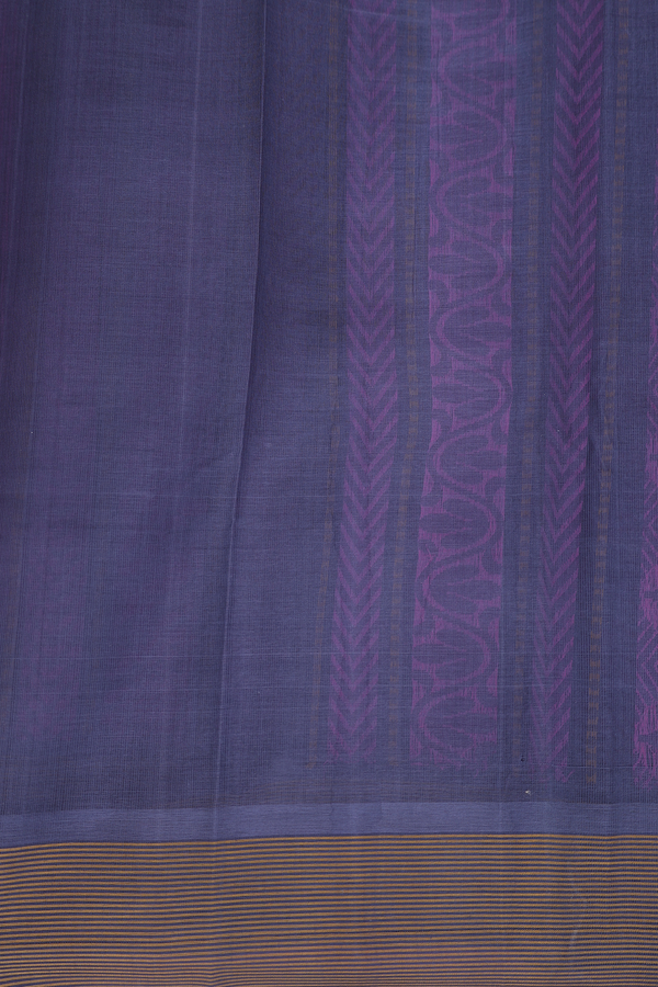 Kanchi Cotton Saree In Purple With Threadwork Buttas