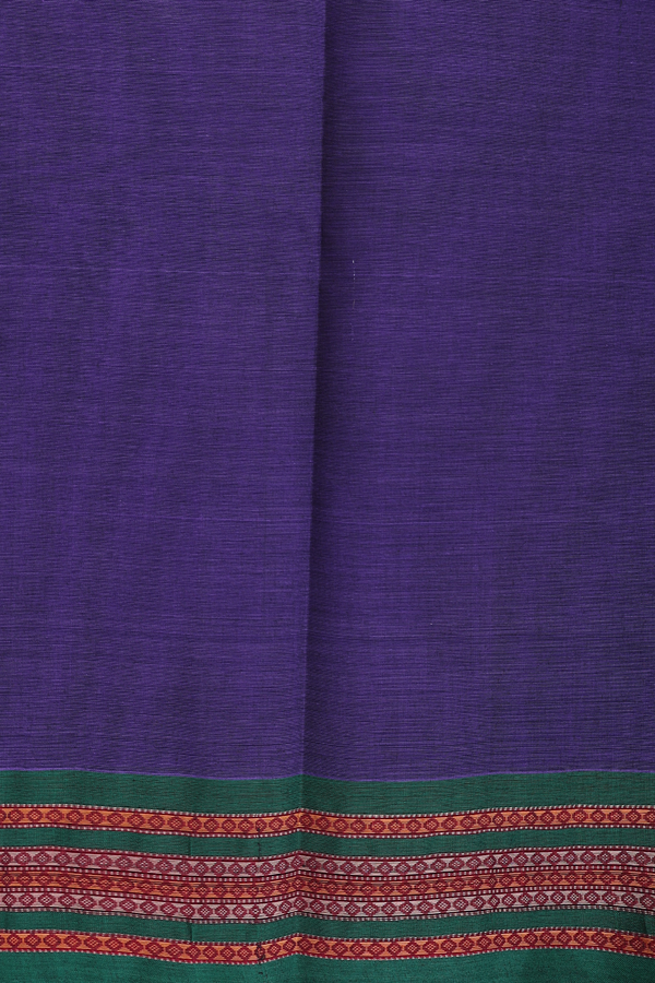 Kanchi Cotton Saree In Purple With Threadwork Buttas