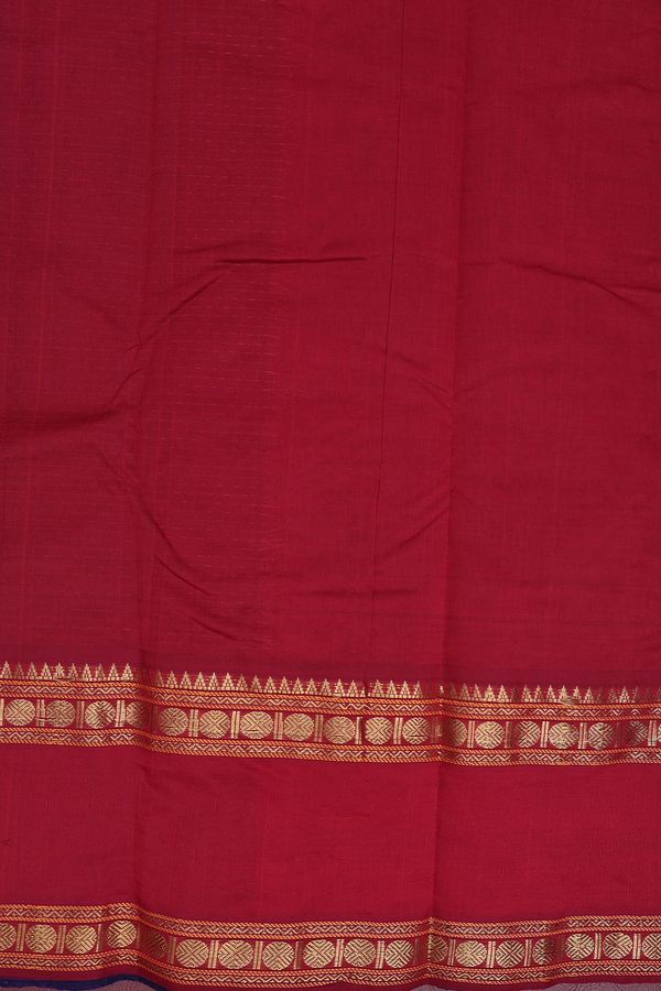 Kanchi Cotton Saree In Purple With Threadwork Design