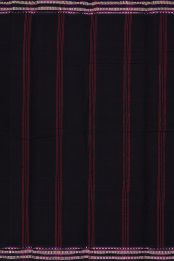 Kanchi Cotton Saree In Red With Threadwork Border