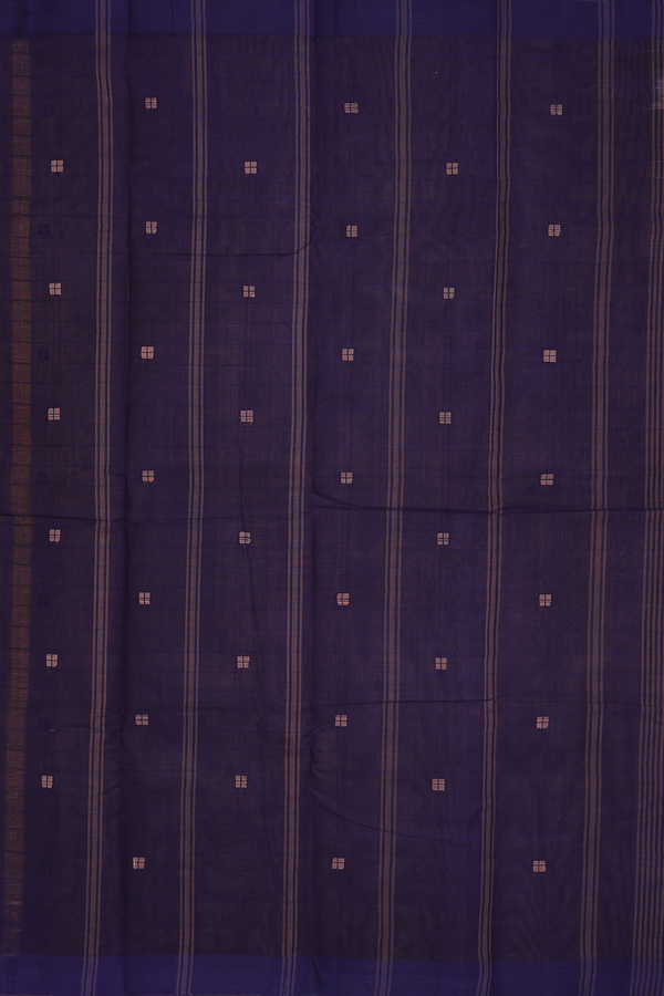 Kanchi Cotton Saree In Rose Brown With Threadwork Buttas