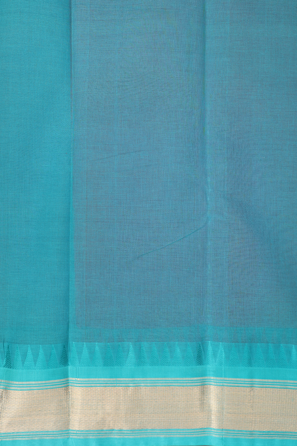 Kanchi Cotton Saree In Rose Red With Contrast Silk Border