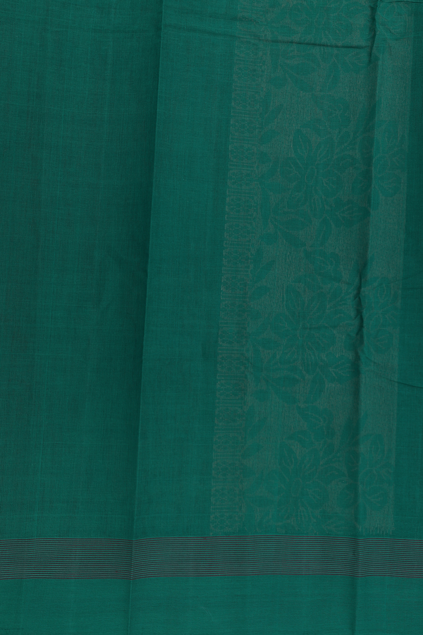 Kanchi Cotton Saree In Tan Brown With Threadwork Buttas