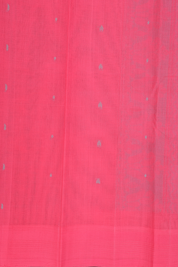Kanchi Cotton Saree In Turkish Blue With Threadwork Buttis
