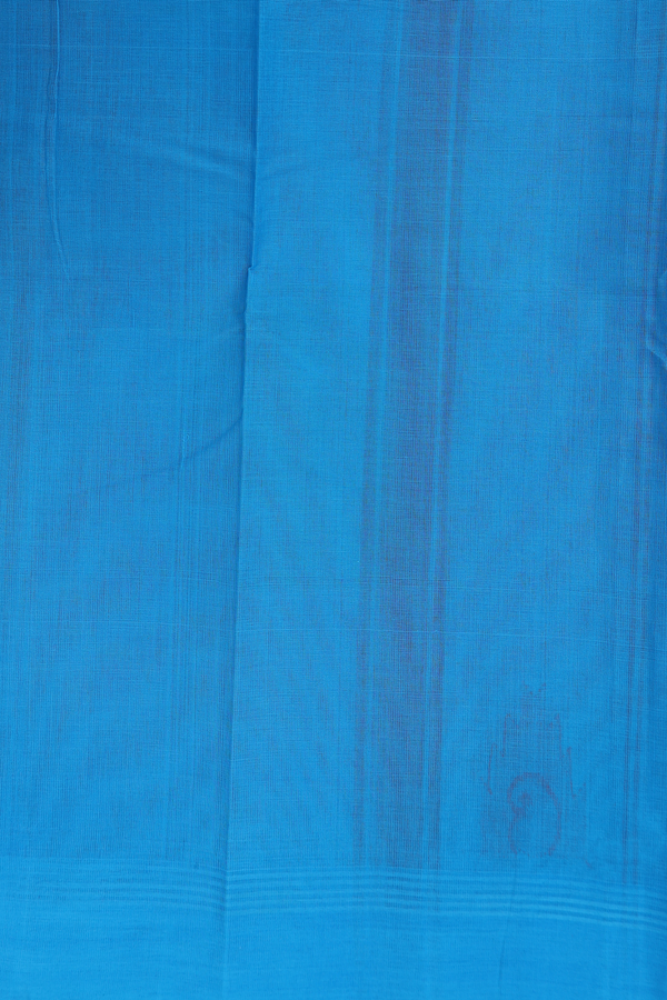 Kanchi Cotton Saree In Vermillion Red With Floral Border