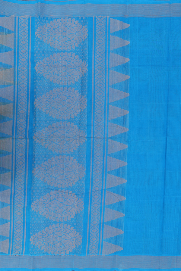 Kanchi Cotton Saree In Yellow With Checks Design