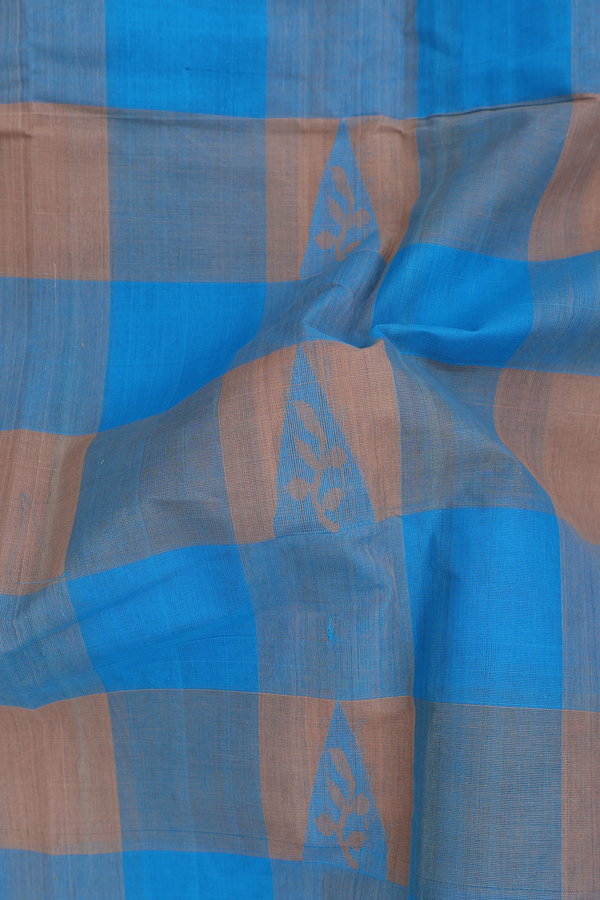 Kanchi Cotton Saree In Yellow With Checks Design