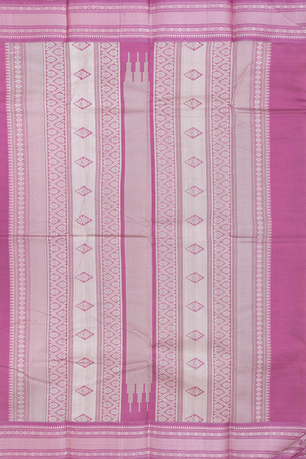 Kanchi Cotton Saree In Yellow With Contrast Silk Border