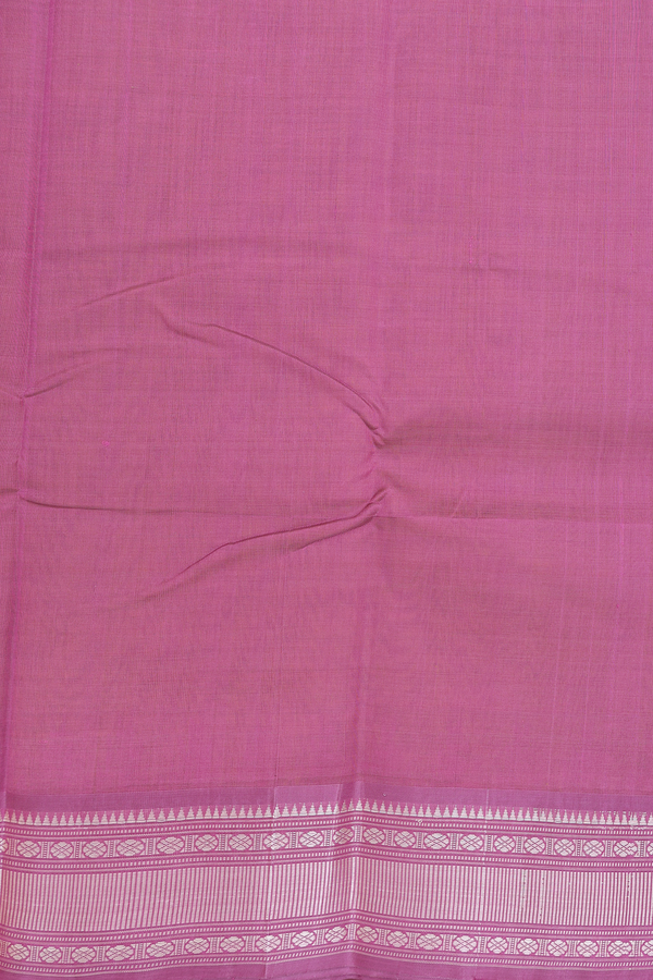 Kanchi Cotton Saree In Yellow With Contrast Silk Border