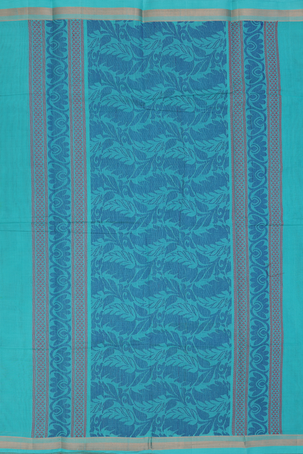 Kanchi Cotton Saree In Olive Yellow With Threadwork Motifs