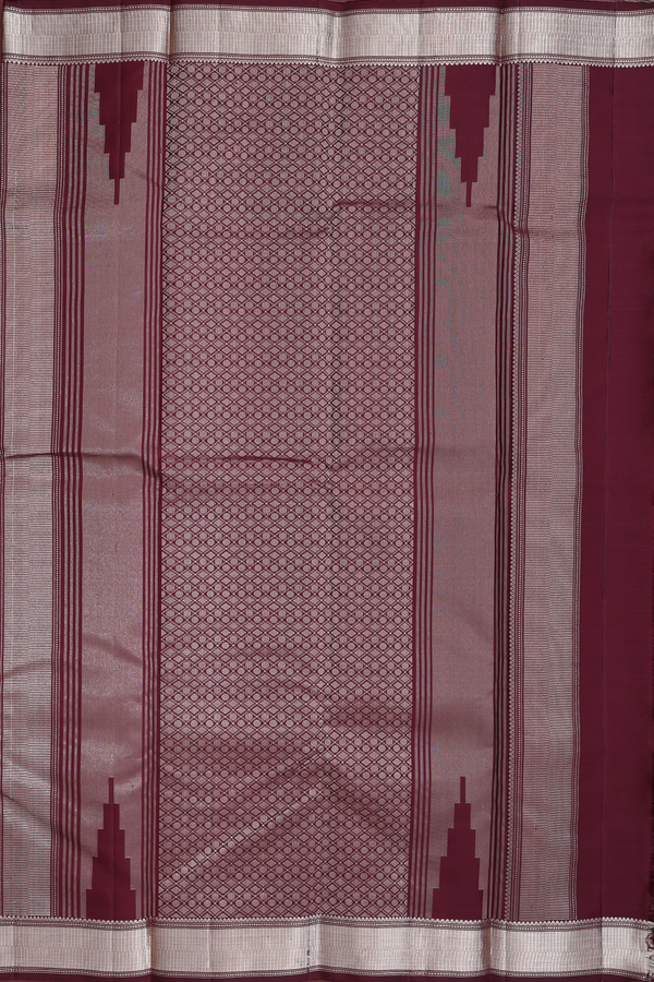 Kanchipuram Silk Saree In Brown With Iruthalai Pakshi Buttas