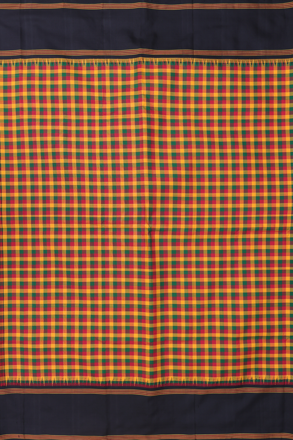 Kanchipuram Silk In Multicolor With Checks Design