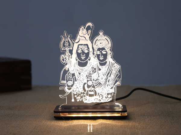 Lord Shiva Parvati Led Lamp