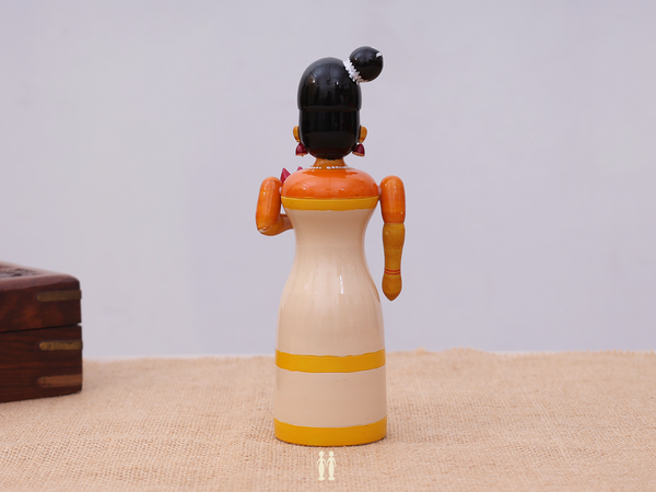 Wooden Handicraft Women Doll For Showpiece