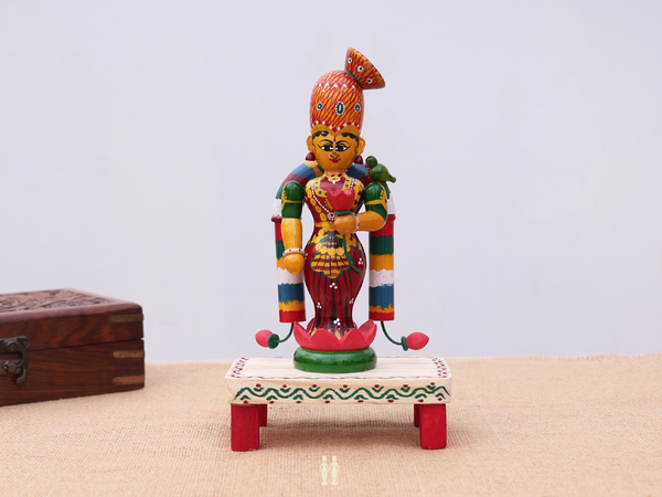 Wooden Handicraft Lord Meenakshi For Showpiece