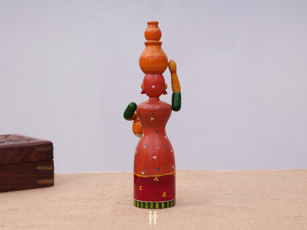 Wooden Handicraft Rajasthan Lady Doll For Showpiece