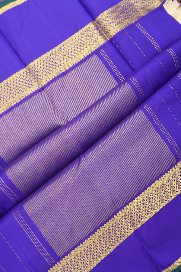 Kanchipuram Silk Saree In Beige With Korvai Border