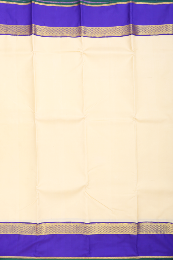 Kanchipuram Silk Saree In Beige With Korvai Border