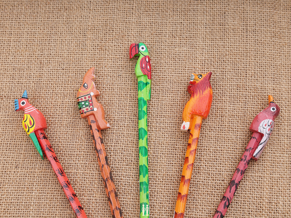 Wooden Pencil Set Of 5 For Kids