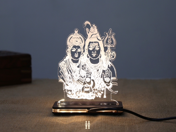 Lord Shiva Parvati Led Lamp