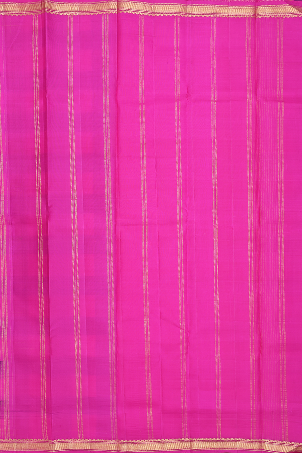 Kanchipuram Silk Saree Black And Yellow With Checks Design