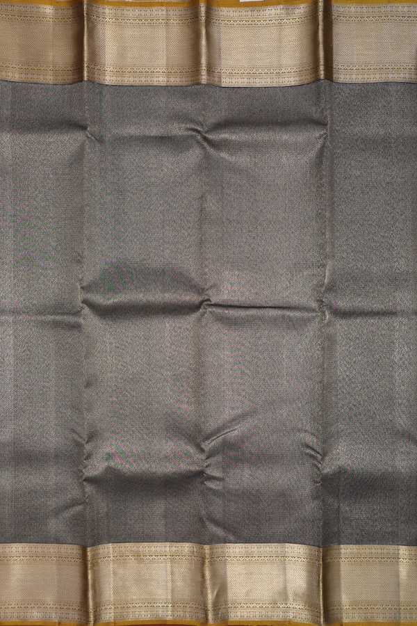 Kanchipuram Silk Saree In Black With Brocade Design