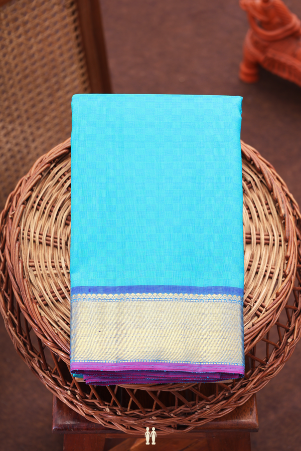 Kanchipuram Silk Saree Blue And Green With Paai Madippu Kattai