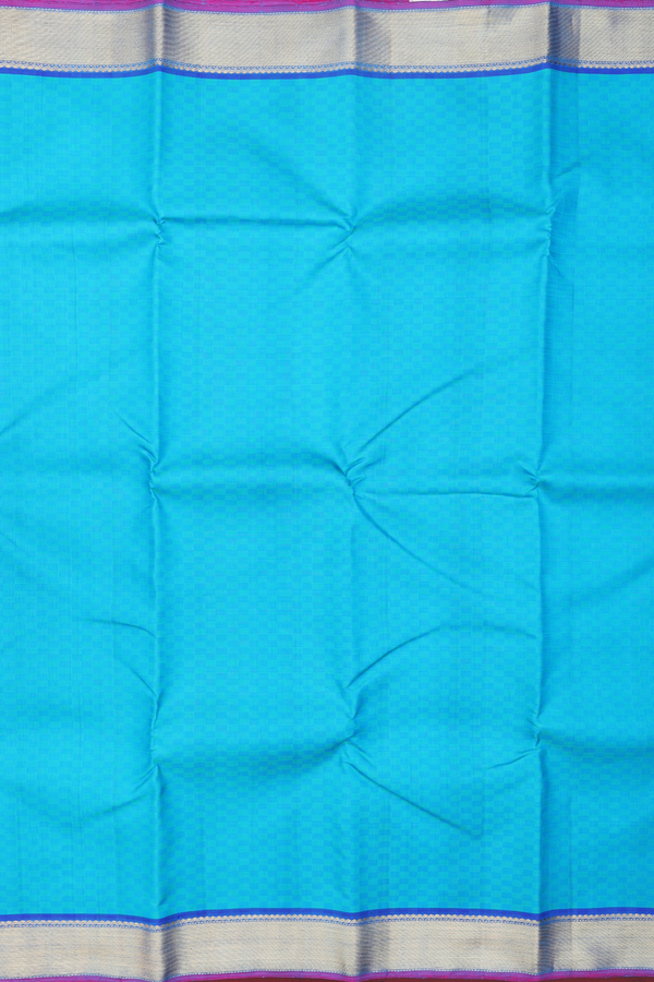 Kanchipuram Silk Saree Blue And Green With Paai Madippu Kattai