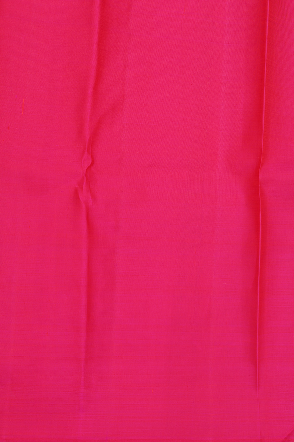 Kanchipuram Silk Saree Bright Orange With Checks Along Buttas