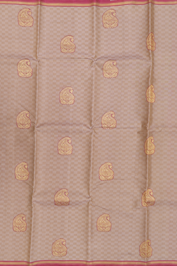 Kanchipuram Silk Saree Brown With Paai Madippu Kattam Design