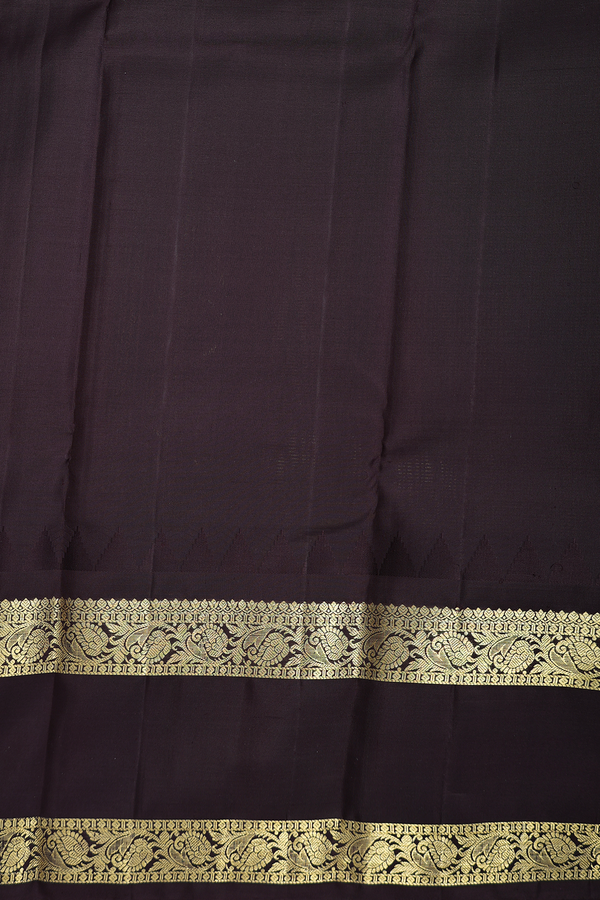 Kanchipuram Silk Saree Burgundy Red With Chakram Buttas