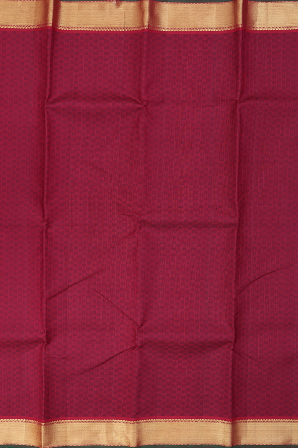 Kanchipuram Silk Saree Burgundy Red With Paai Madippu Kattai