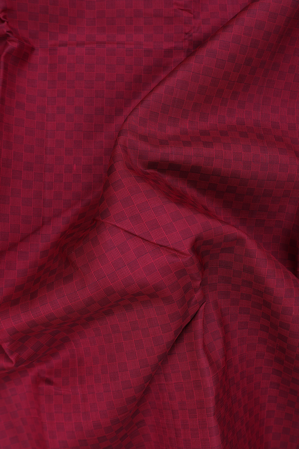 Kanchipuram Silk Saree Burgundy Red With Paai Madippu Kattai