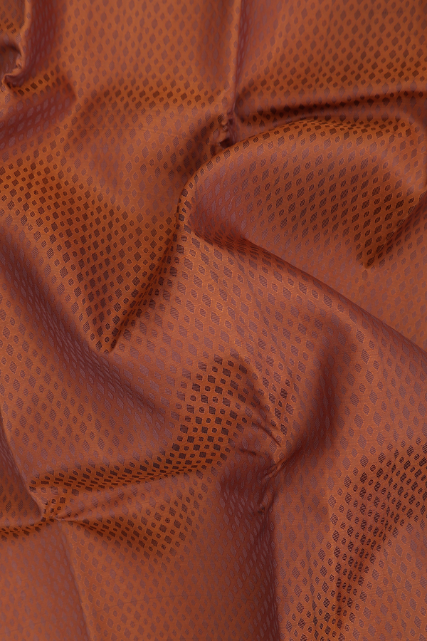 Kanchipuram Silk Saree Brown With Jacquard Pattern