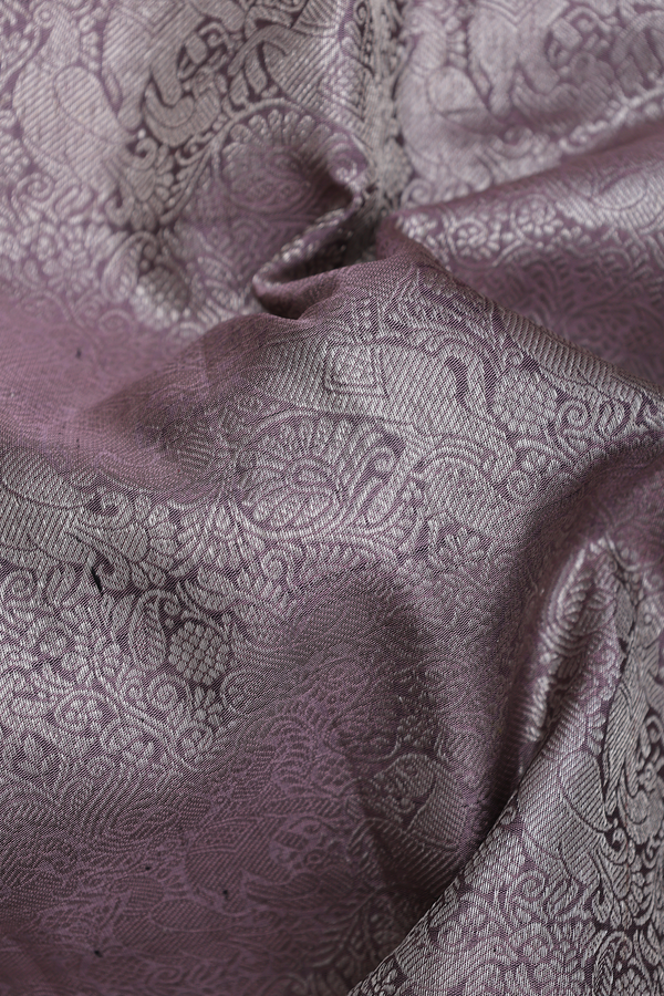 Kanchipuram Silk Saree Cocoa Brown With Vanasingaram Design
