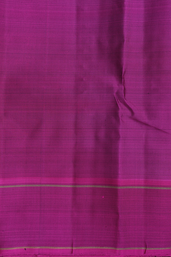 Kanchipuram Silk Saree Deep Purple With Checks Along Buttas
