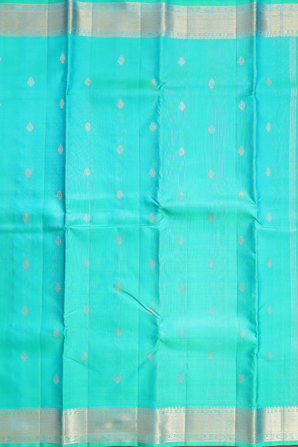 Kanchipuram Silk Saree Dual Tone With Zari Buttas