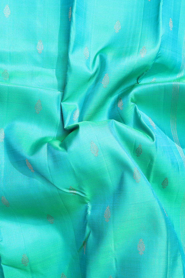 Kanchipuram Silk Saree Dual Tone With Zari Buttas