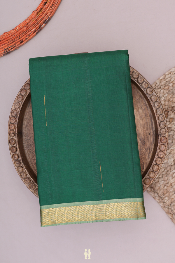 Kanchipuram Silk Saree Emerald Green With Malli Moggu Buttas