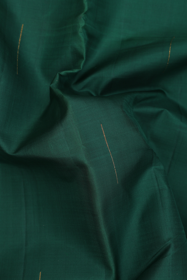Kanchipuram Silk Saree Emerald Green With Malli Moggu Buttas