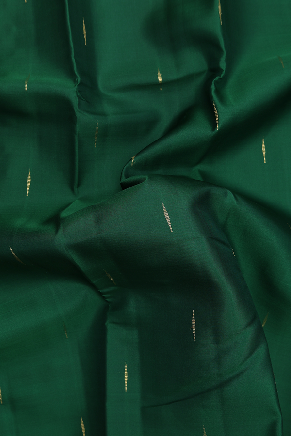 Kanchipuram Silk Saree Emerald Green With Malli Moggu Buttas