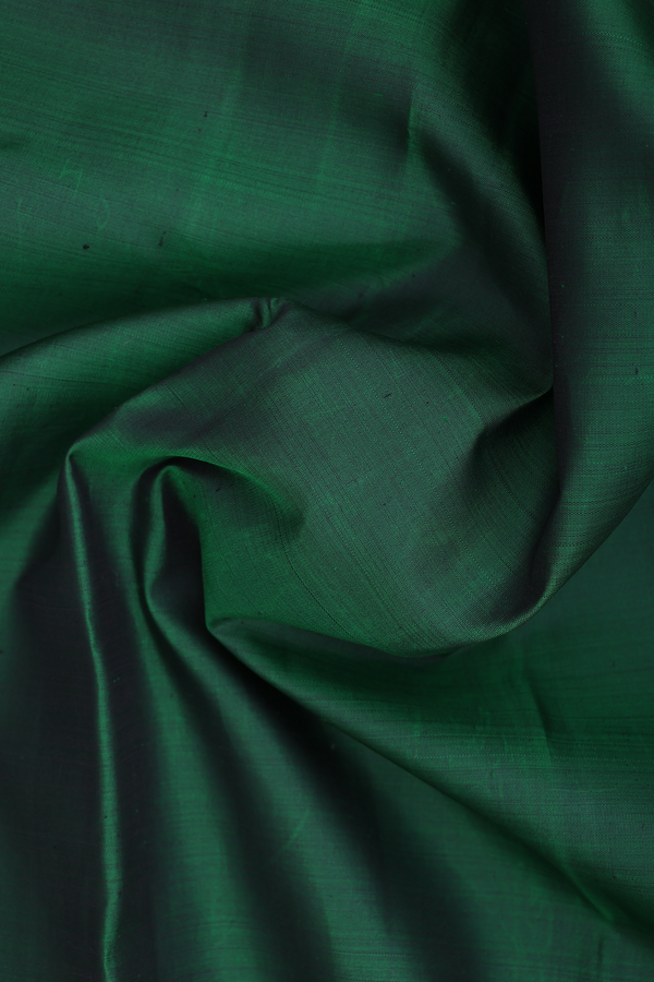 Kanchipuram Silk Saree Forest Green With Seppu Rekku Border