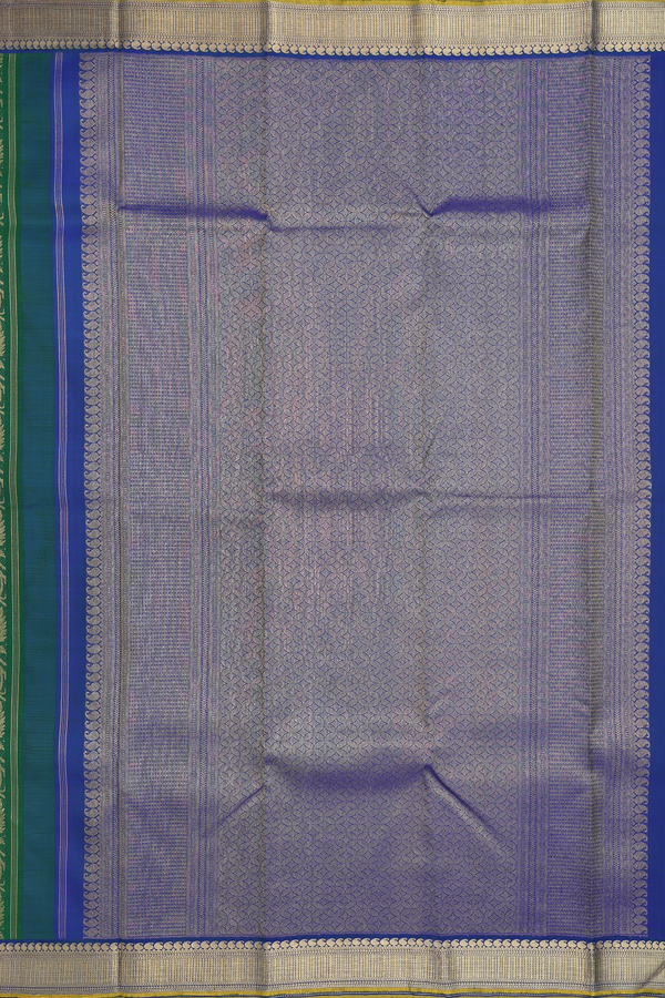 Kanchipuram Silk Saree Forest Green With Vanasingaram Design